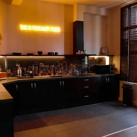 Appartement Sleep - Black And Gold Loft Cityview